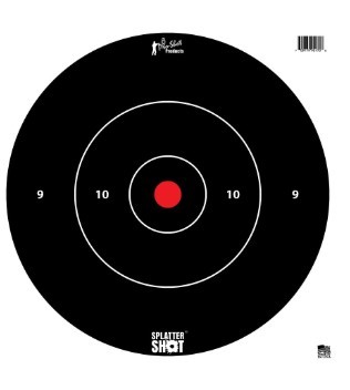 PROSHOT SPLATTER SHOT 12IN WHITE BULLSEYE TARGET - 5 QTY. PACK 12B-WHTE-TG-5PK - Taurus Savings